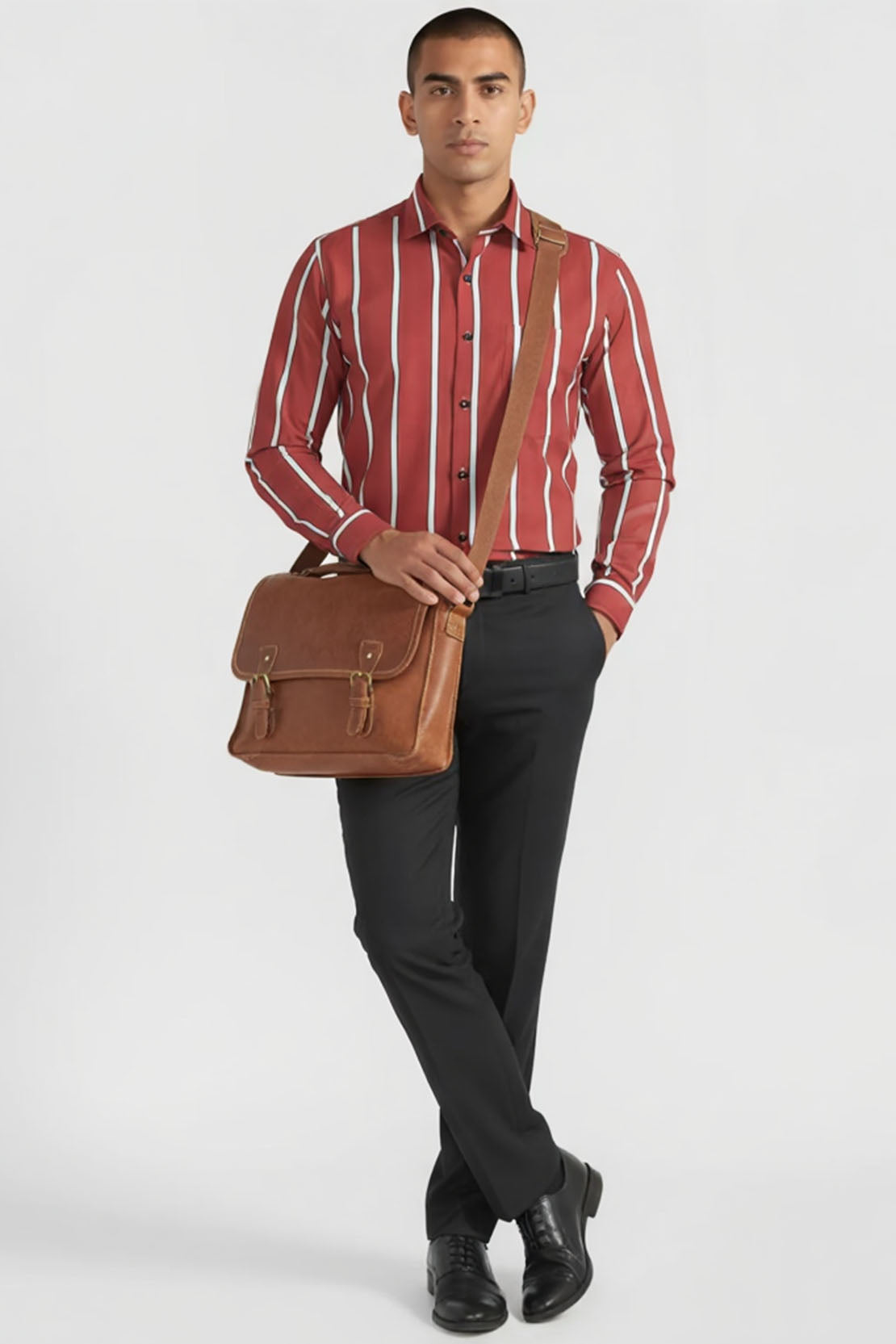 CRIMSON AXIS STRIPED SHIRT