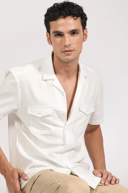 CUBAN WHITE MEN'S SHIRT