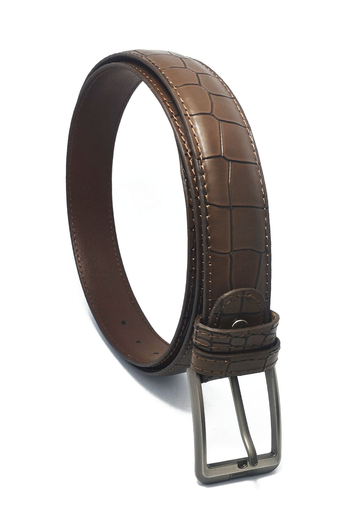 B362-CROCODILE-EMBOSSED BELT