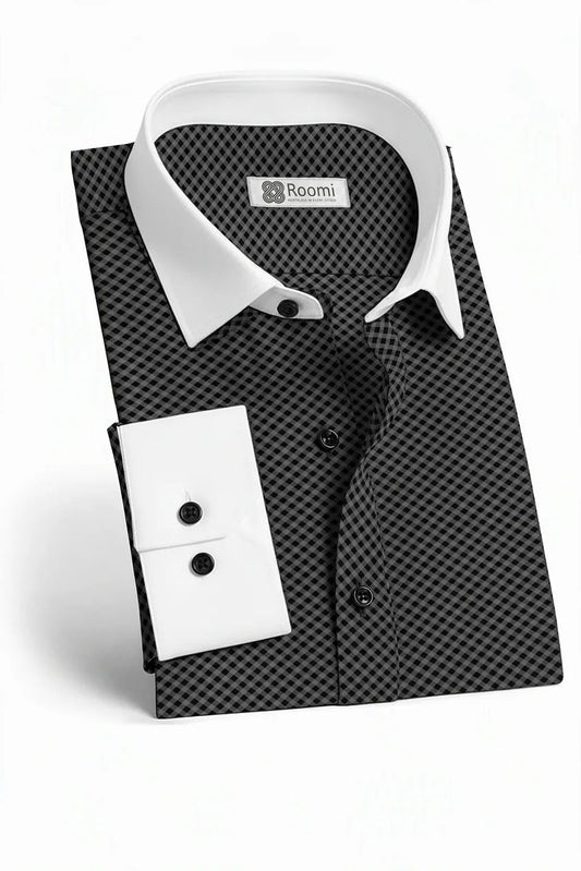 DARK INTRICATE WEAVE SHIRT