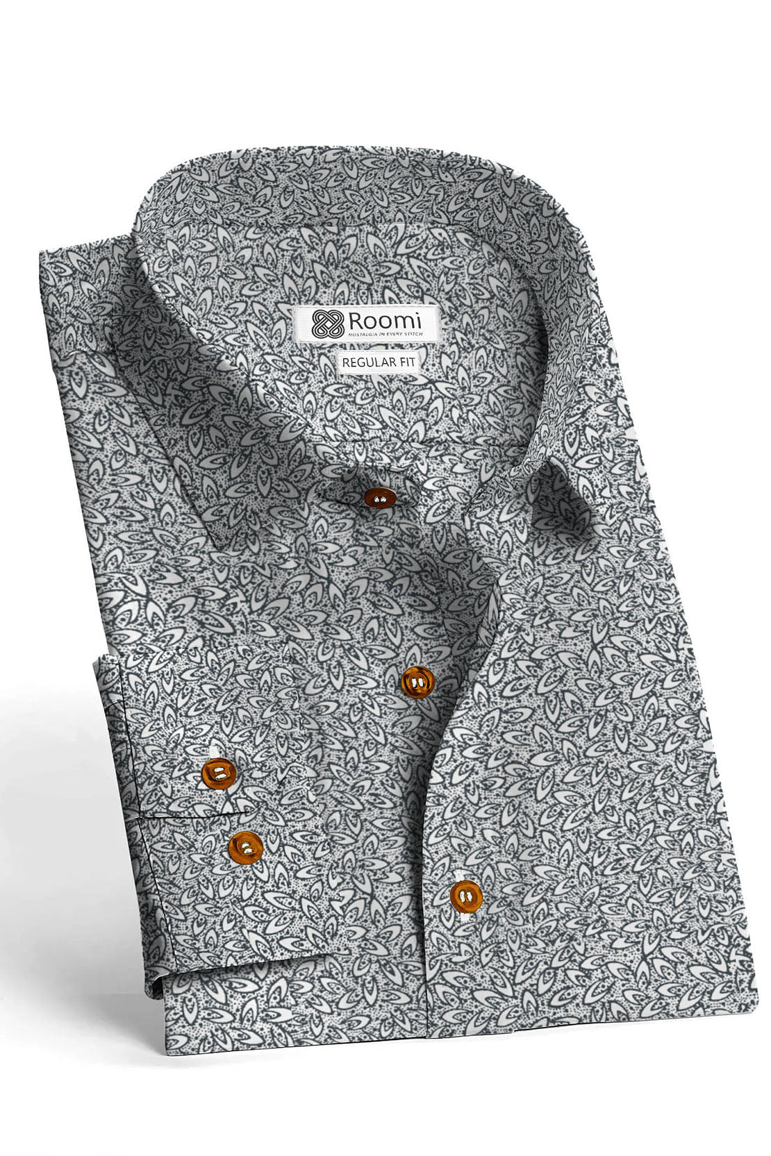 GEOMETRIC PRINT MEN'S FORMAL SHIRT