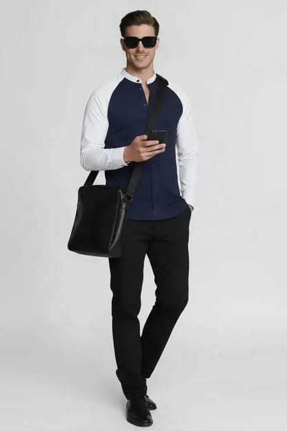ECLIPSE NAVY SLEEVE SHIRT
