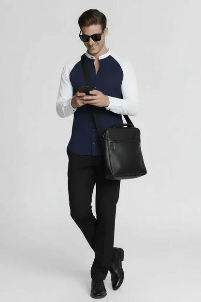 ECLIPSE NAVY SLEEVE SHIRT