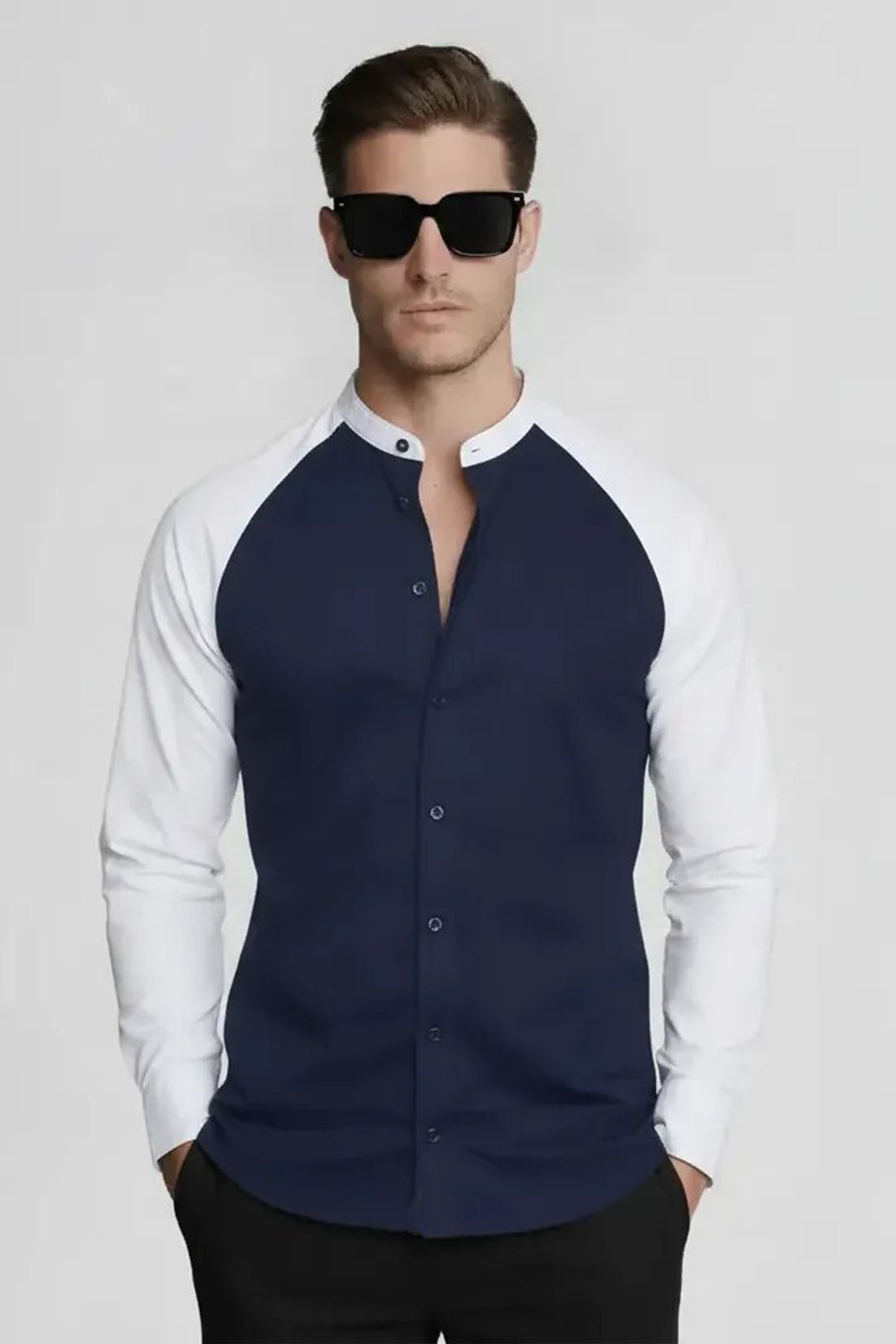 ECLIPSE NAVY SLEEVE SHIRT