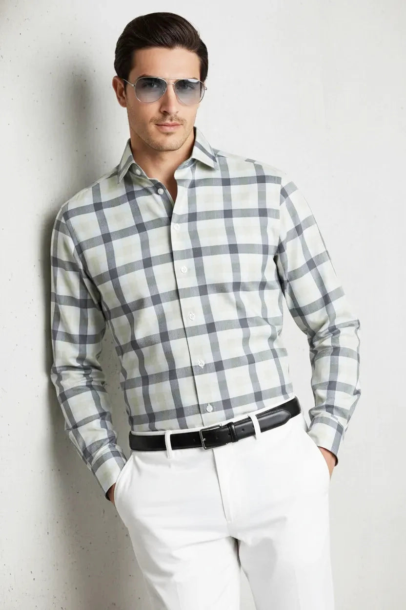 REFINED ASH GINGHAM SHIRT