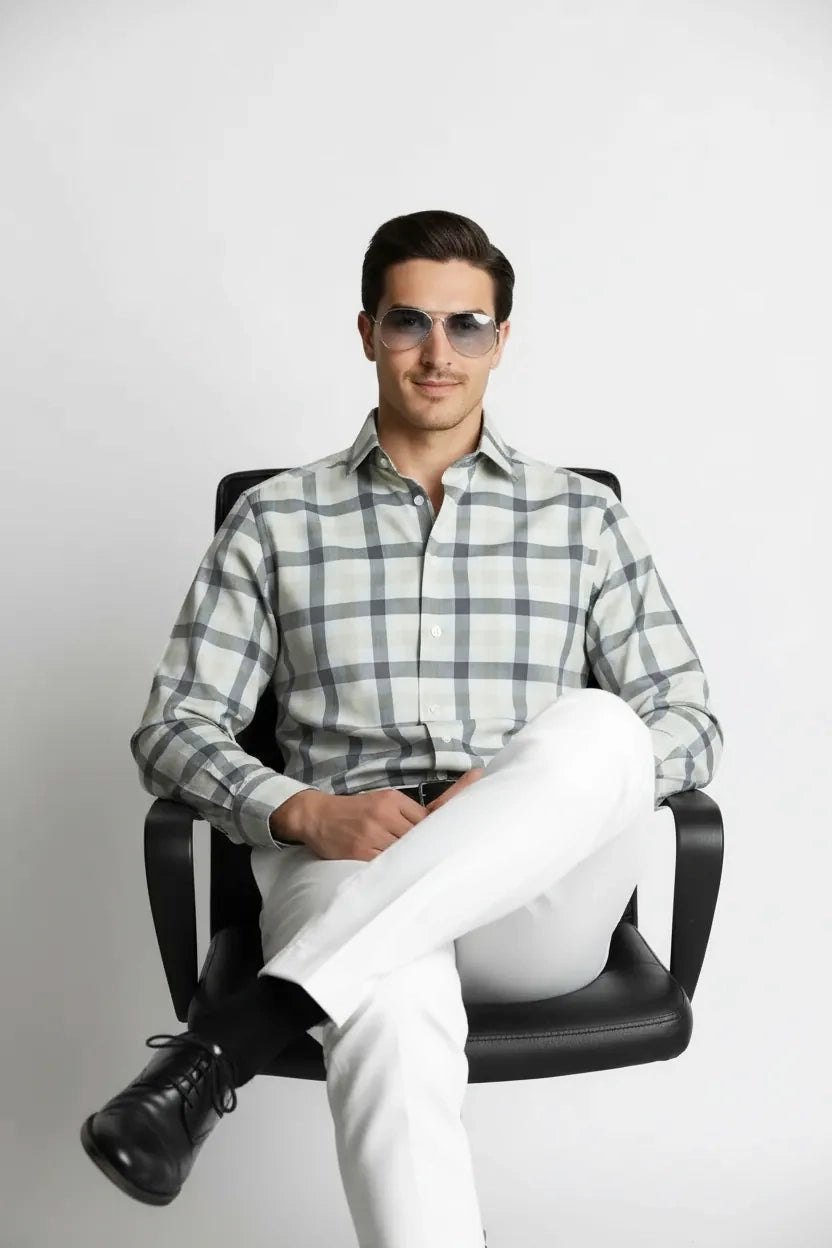REFINED ASH GINGHAM SHIRT