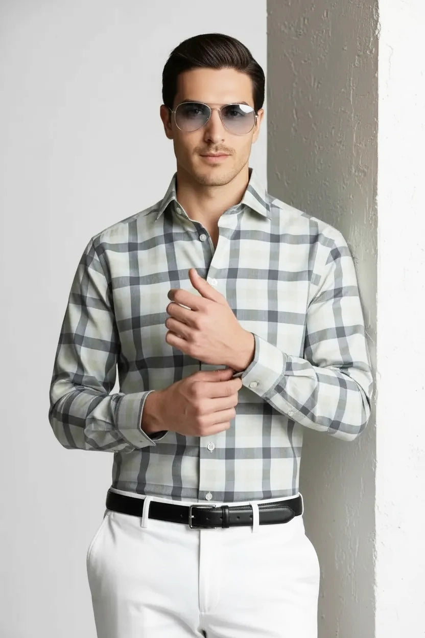 REFINED ASH GINGHAM SHIRT