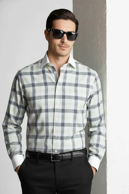 EXCLUSIVE MONOCHROME CHECK SHIRT