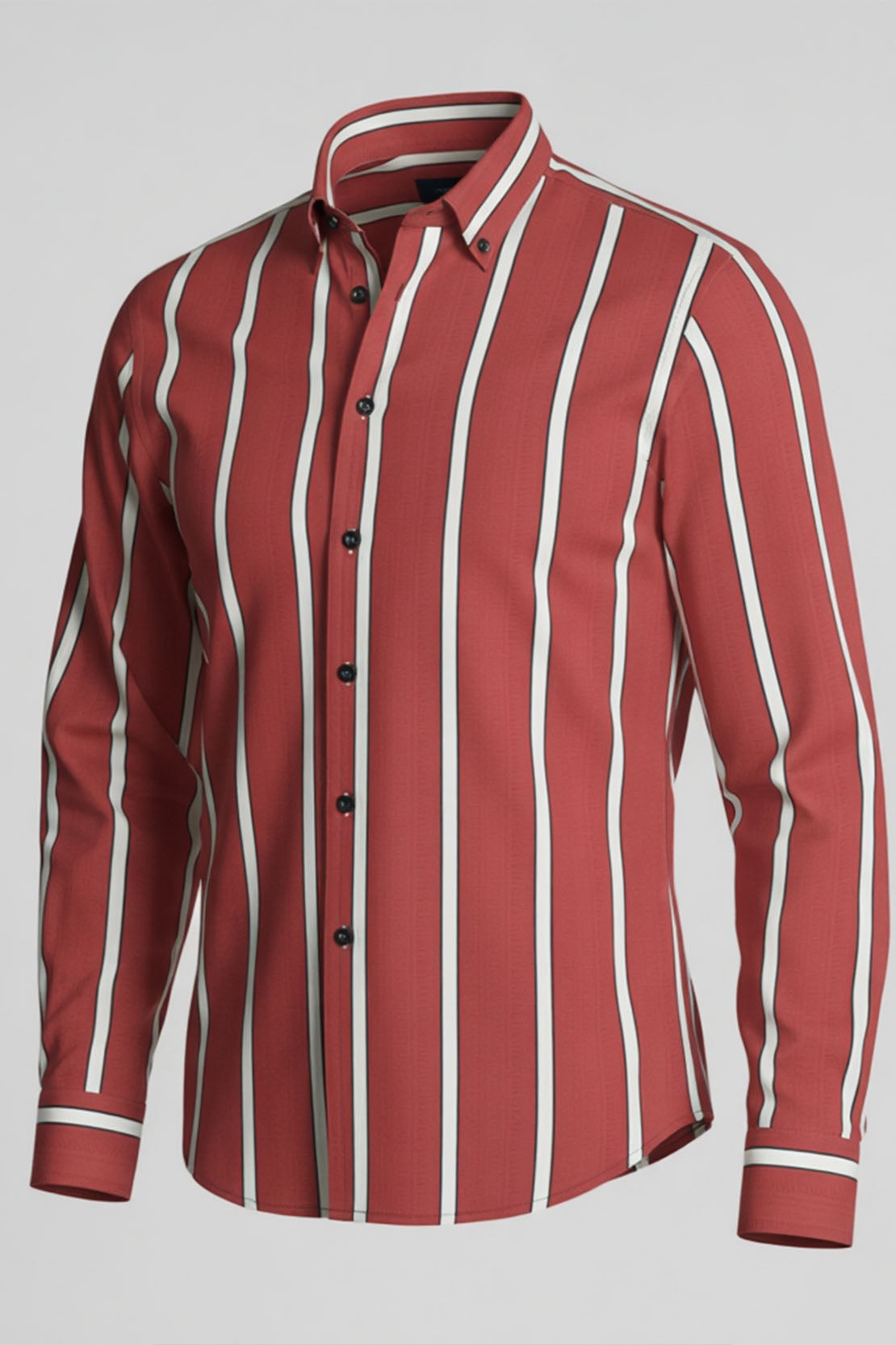 GARNET LINE FORMAL BUTTON DOWN COLLAR SHIRT