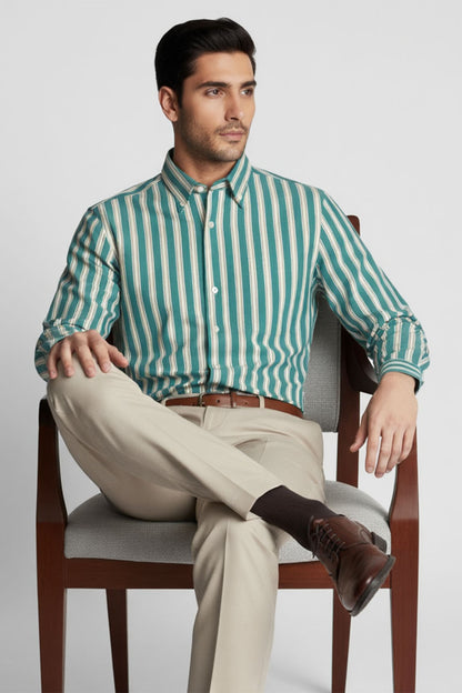 GREEN BAY STRIPE BUTTON DOWN SHIRT