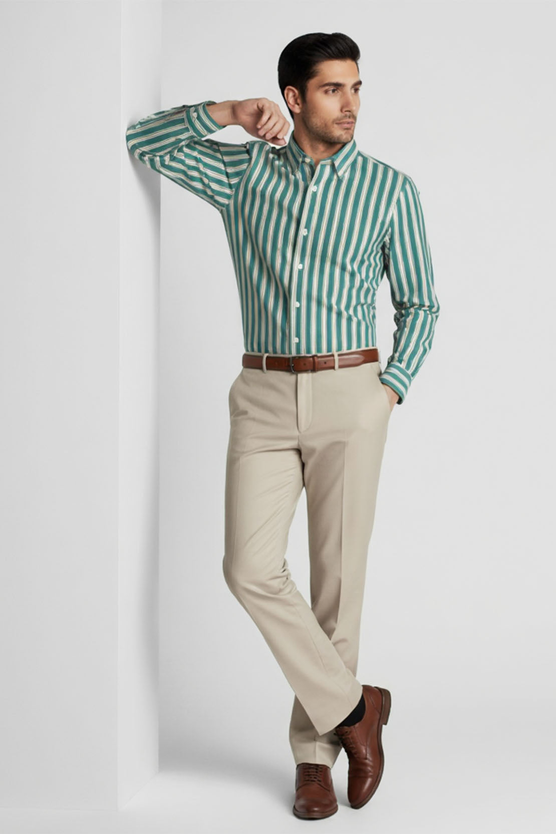 GREEN BAY STRIPE BUTTON DOWN SHIRT