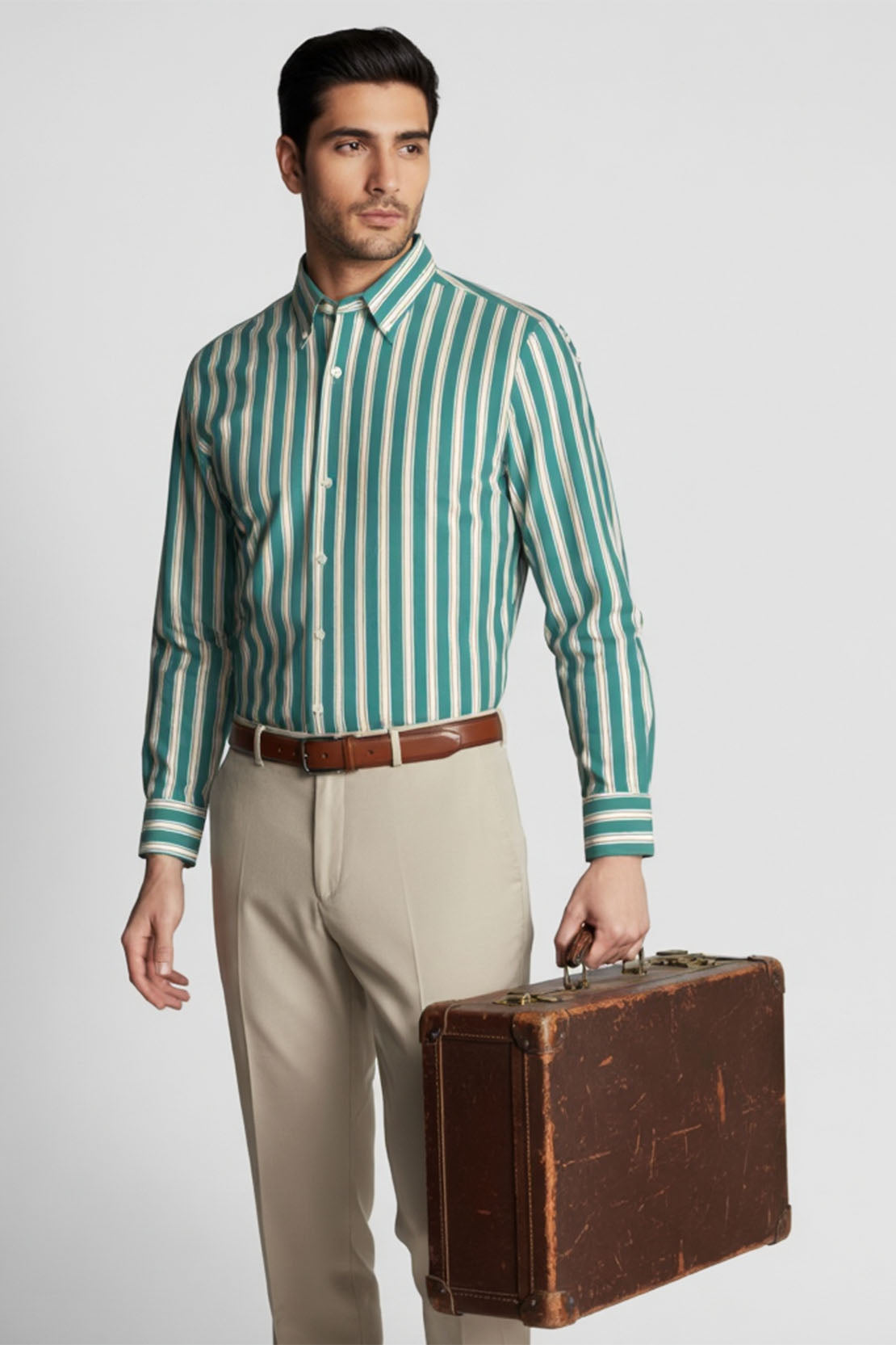 GREEN BAY STRIPE BUTTON DOWN SHIRT