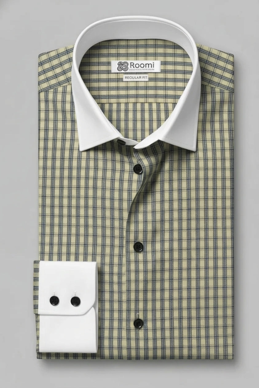 SAGE PLAID DRESS SHIRT