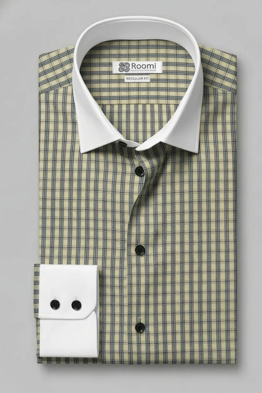 SAGE PLAID DRESS SHIRT