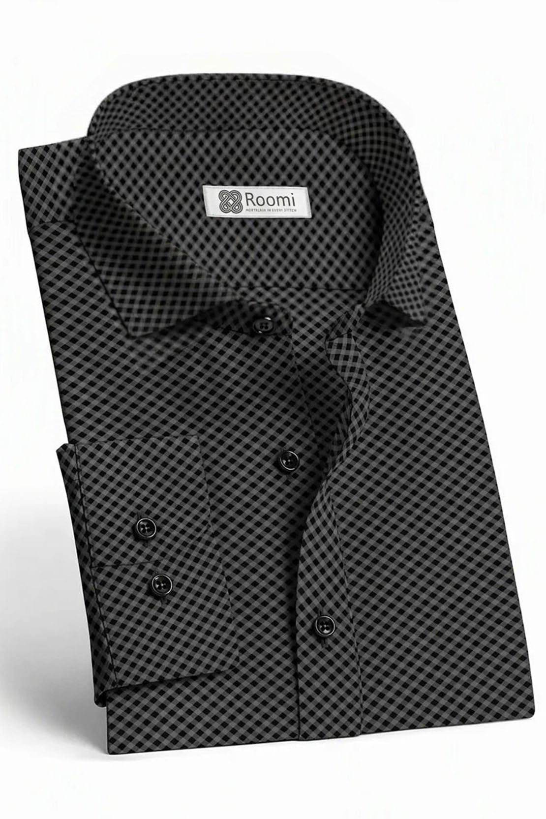 INTRICATE CHARCOAL STRETCH SHIRT