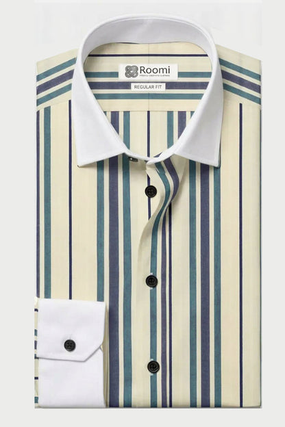CLASSIC CREAM MULTI-STRIPE SHIRT