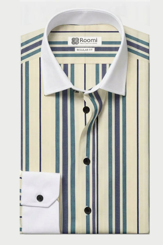 CLASSIC CREAM MULTI-STRIPE SHIRT