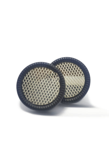 GRID OVAL CUFFLINKS