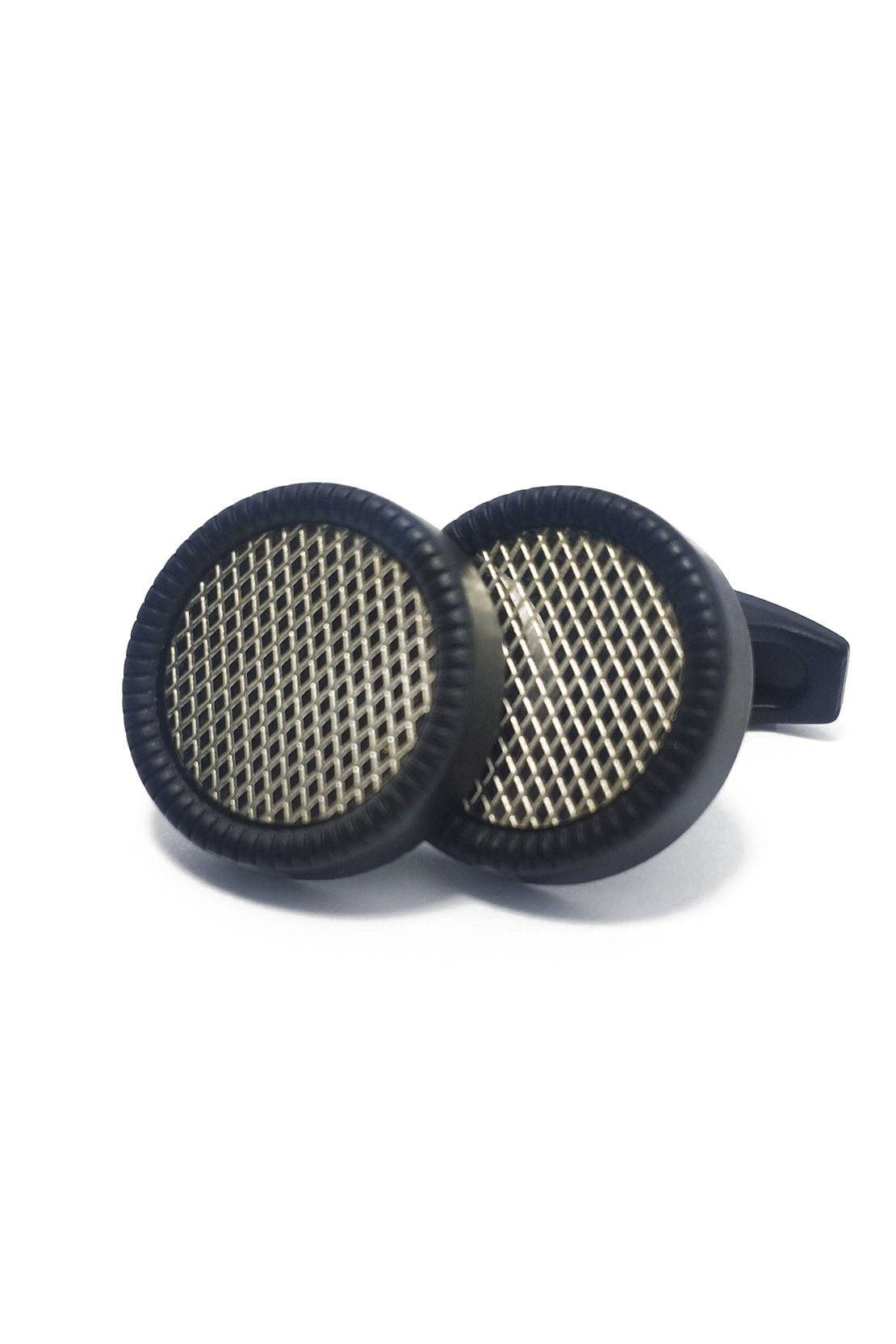 GRID OVAL CUFFLINKS