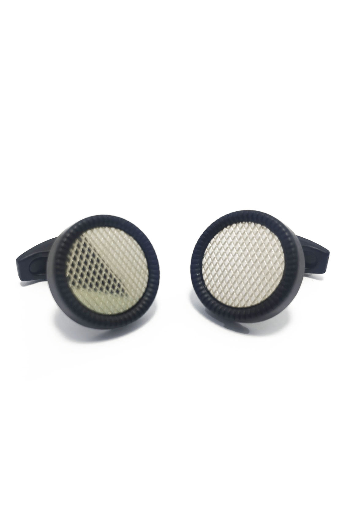 GRID OVAL CUFFLINKS