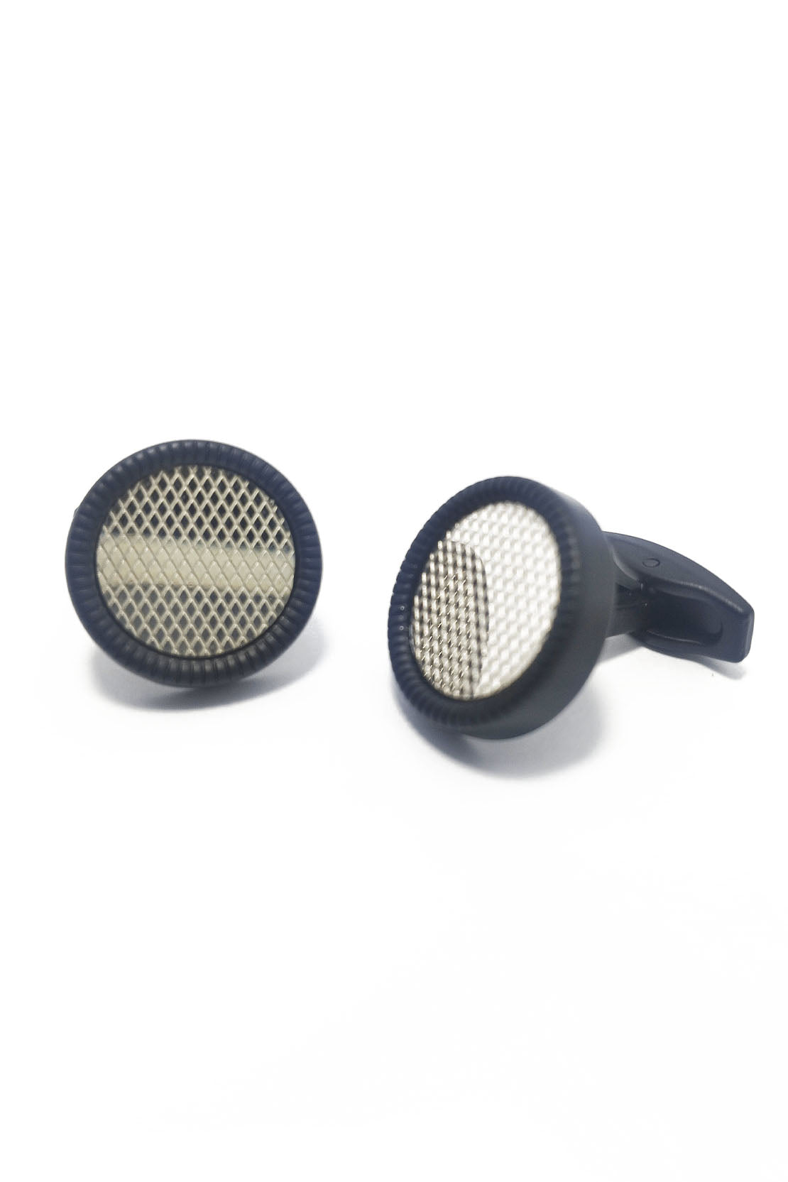 GRID OVAL CUFFLINKS