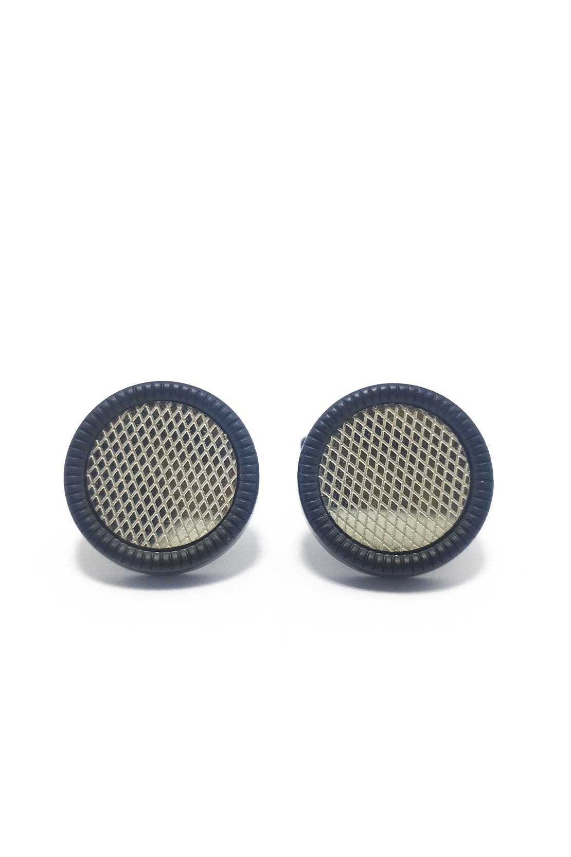 GRID OVAL CUFFLINKS