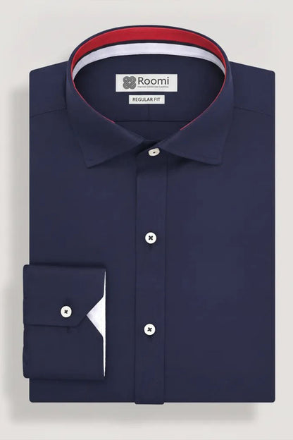 MIDNIGHT BLUE CONTRAST PLACKET SHIRT