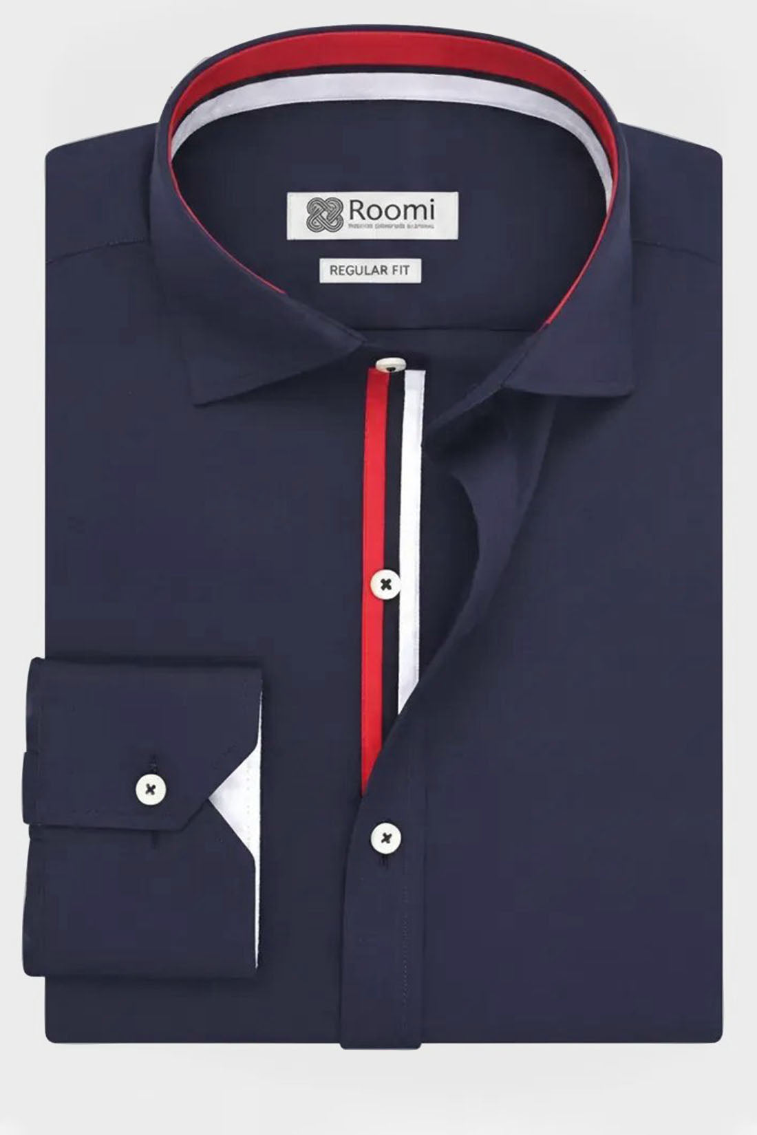 MIDNIGHT BLUE CONTRAST PLACKET SHIRT