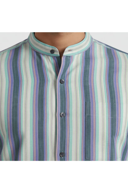 MINT SKY STRIPED FORMAL SHIRT 