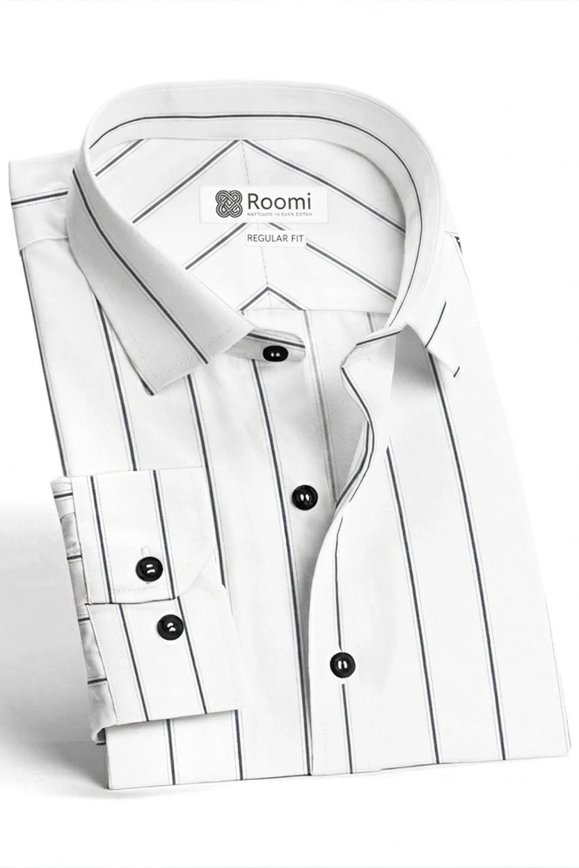 MONOCHROME PINSTRIPE DRESS SHIRT