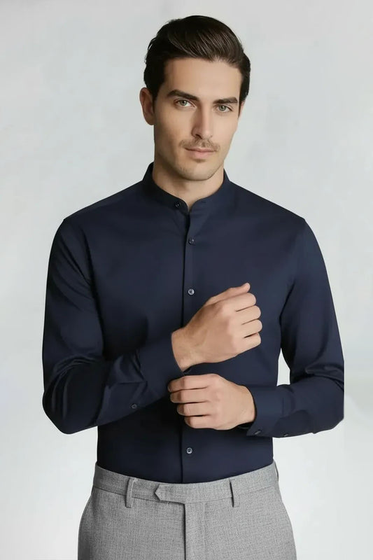 DEEP NAVY STRETCH SHIRT
