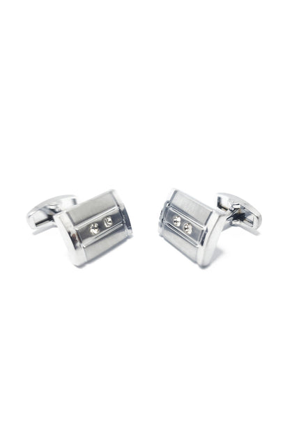 CLASSIC CUFFLINKS WITH CRYSTAL ACCENTS