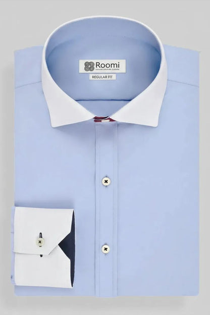 PALE SKY REFINED ACCENT SHIRT