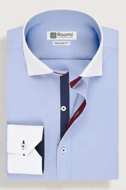 PALE SKY REFINED ACCENT SHIRT