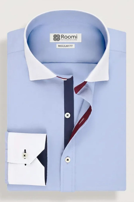 PALE SKY REFINED ACCENT SHIRT