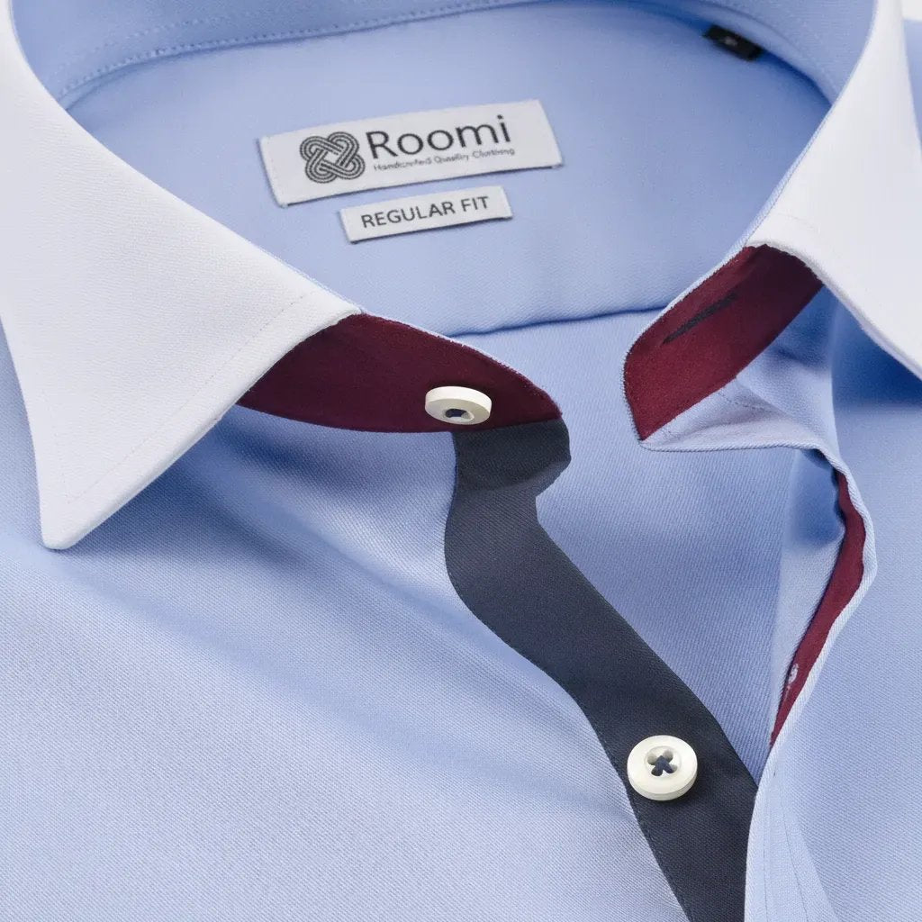 PALE SKY REFINED ACCENT SHIRT