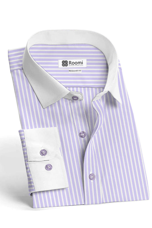 MUAVE LILAC STRIPES SHIRT