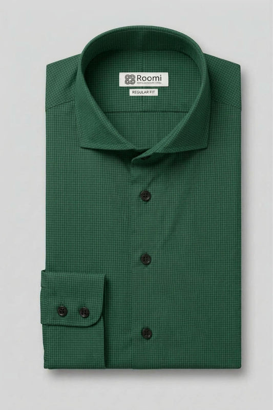 PINE GREEN WAFFLE SHIRT