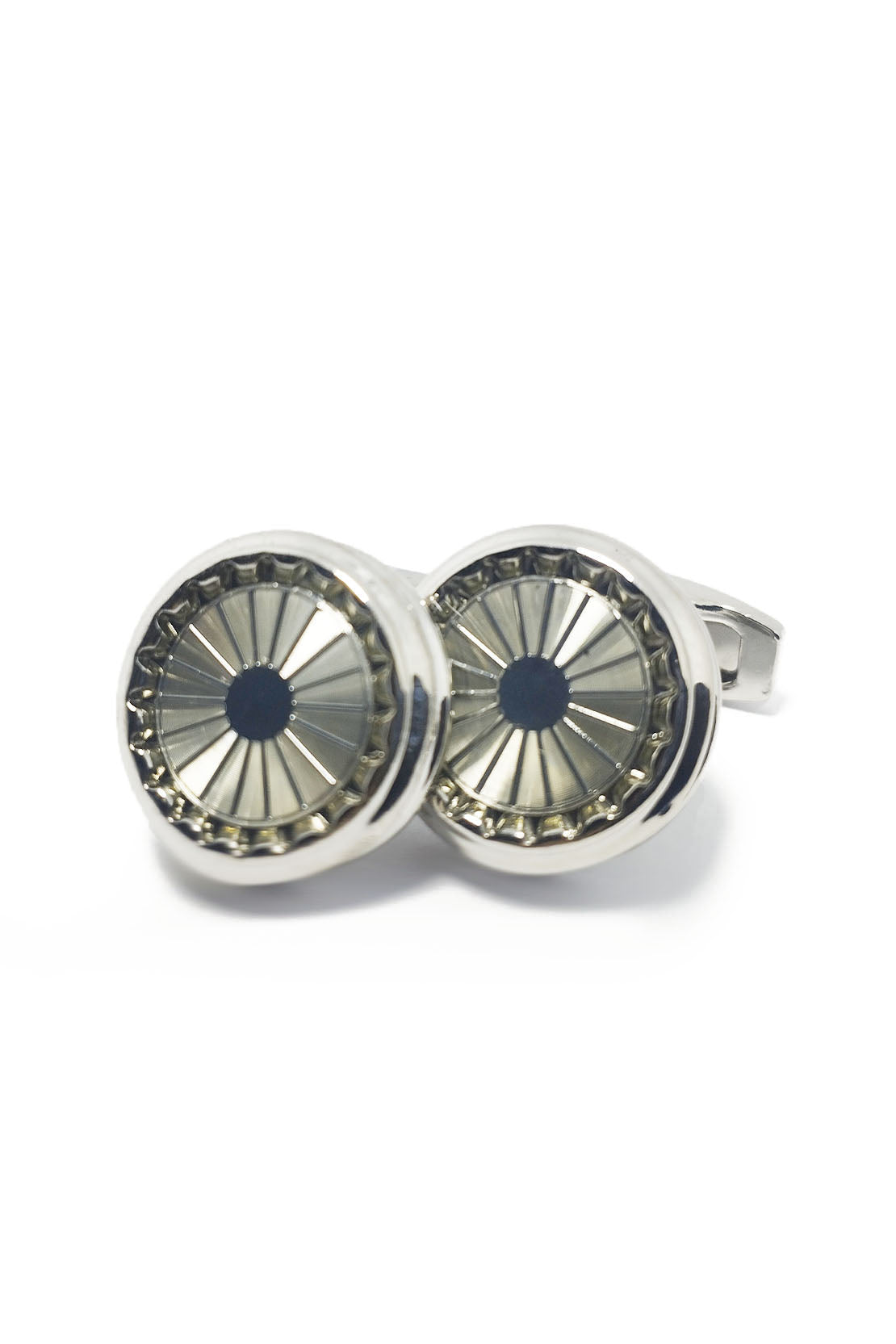 BRUSHED SILVER CUFFLINKS