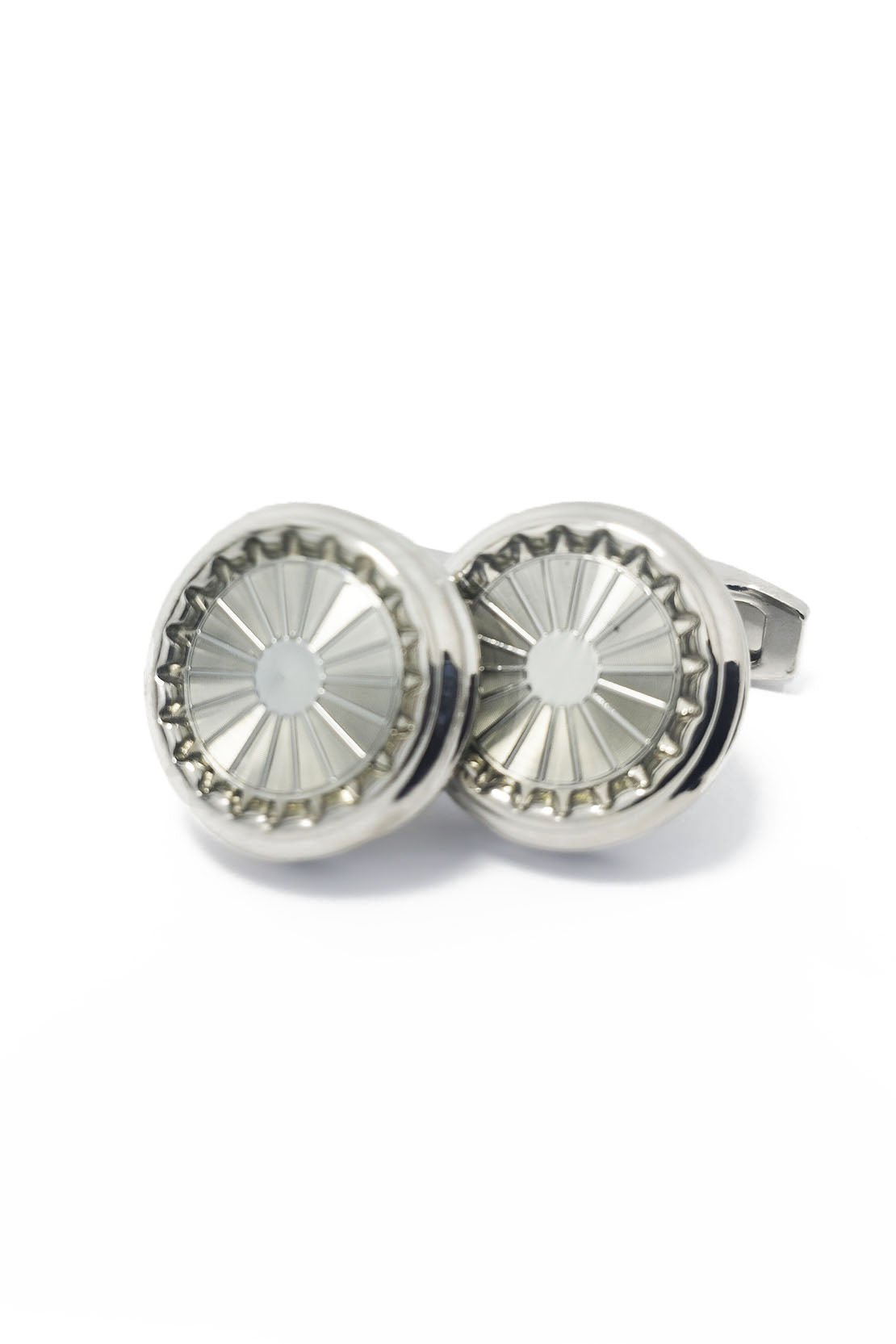 BRUSHED SILVER CUFFLINKS