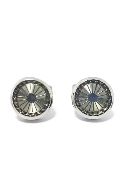 BRUSHED SILVER CUFFLINKS