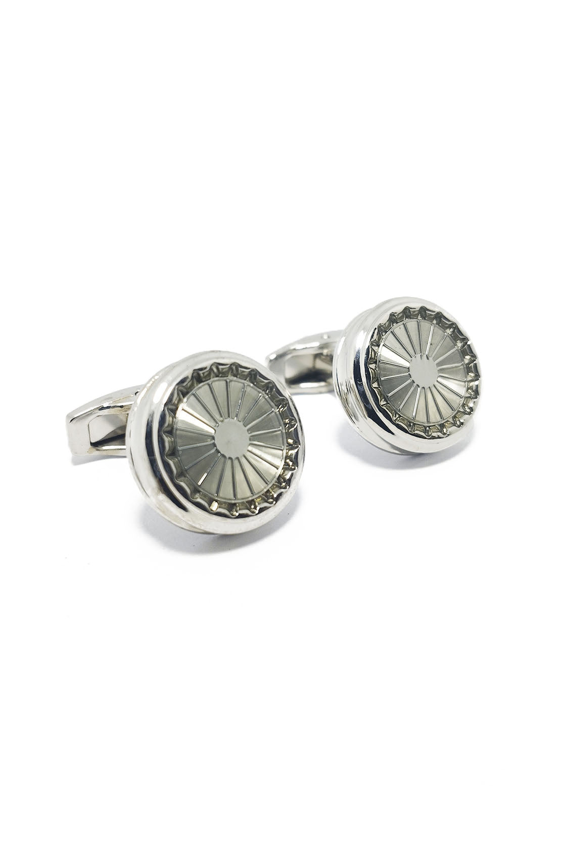 BRUSHED SILVER CUFFLINKS