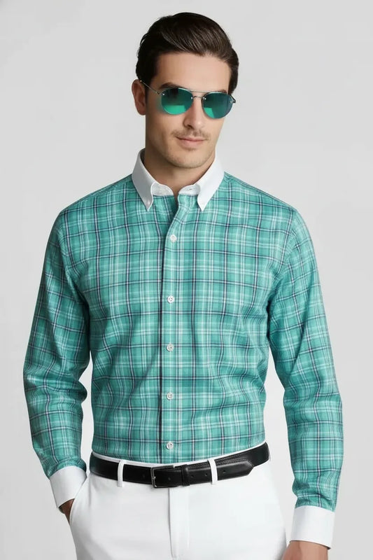 MINT BREEZE PLAID SHIRT