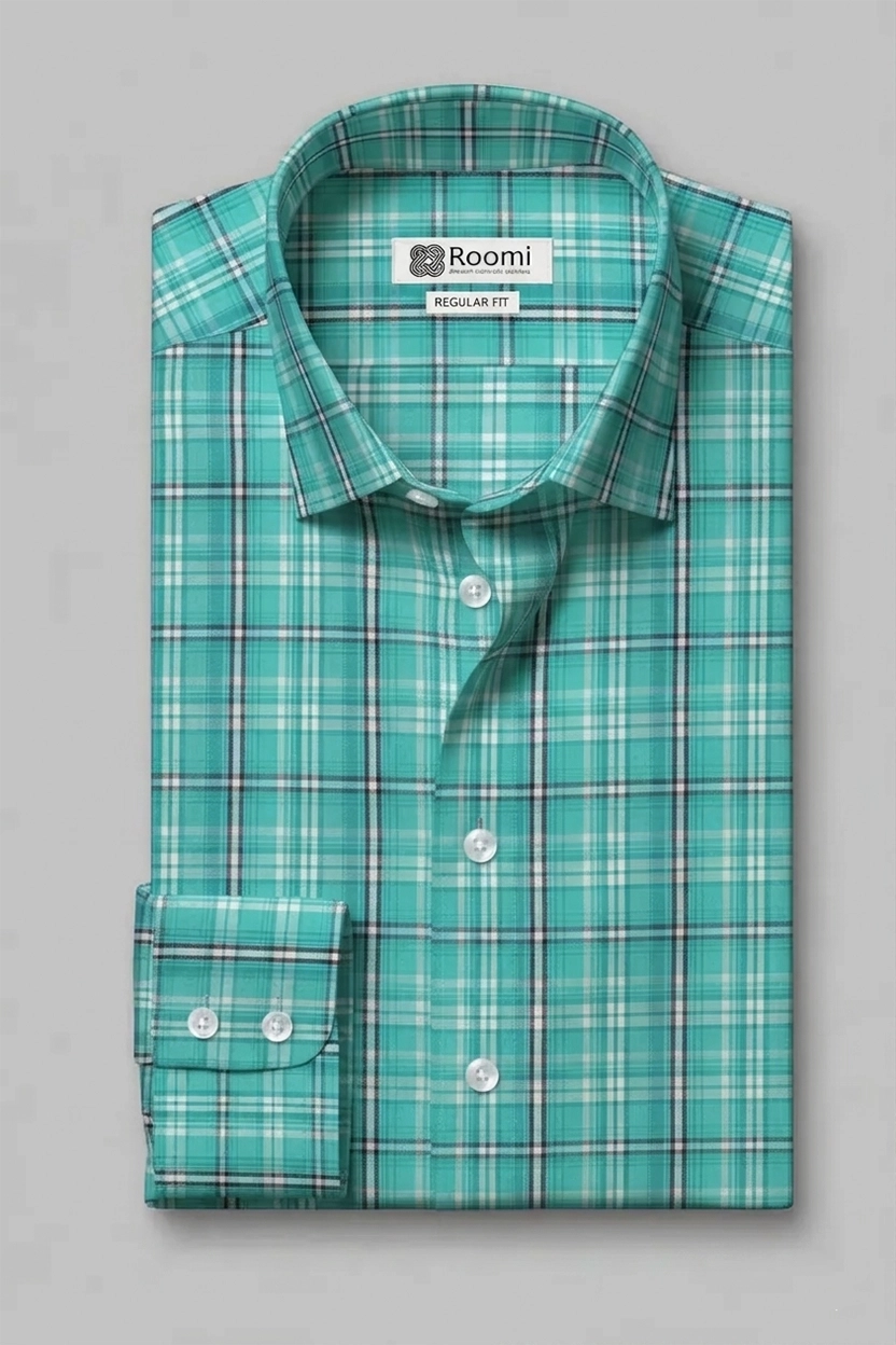 REFINED AQUAMARINE PLAID CHECK