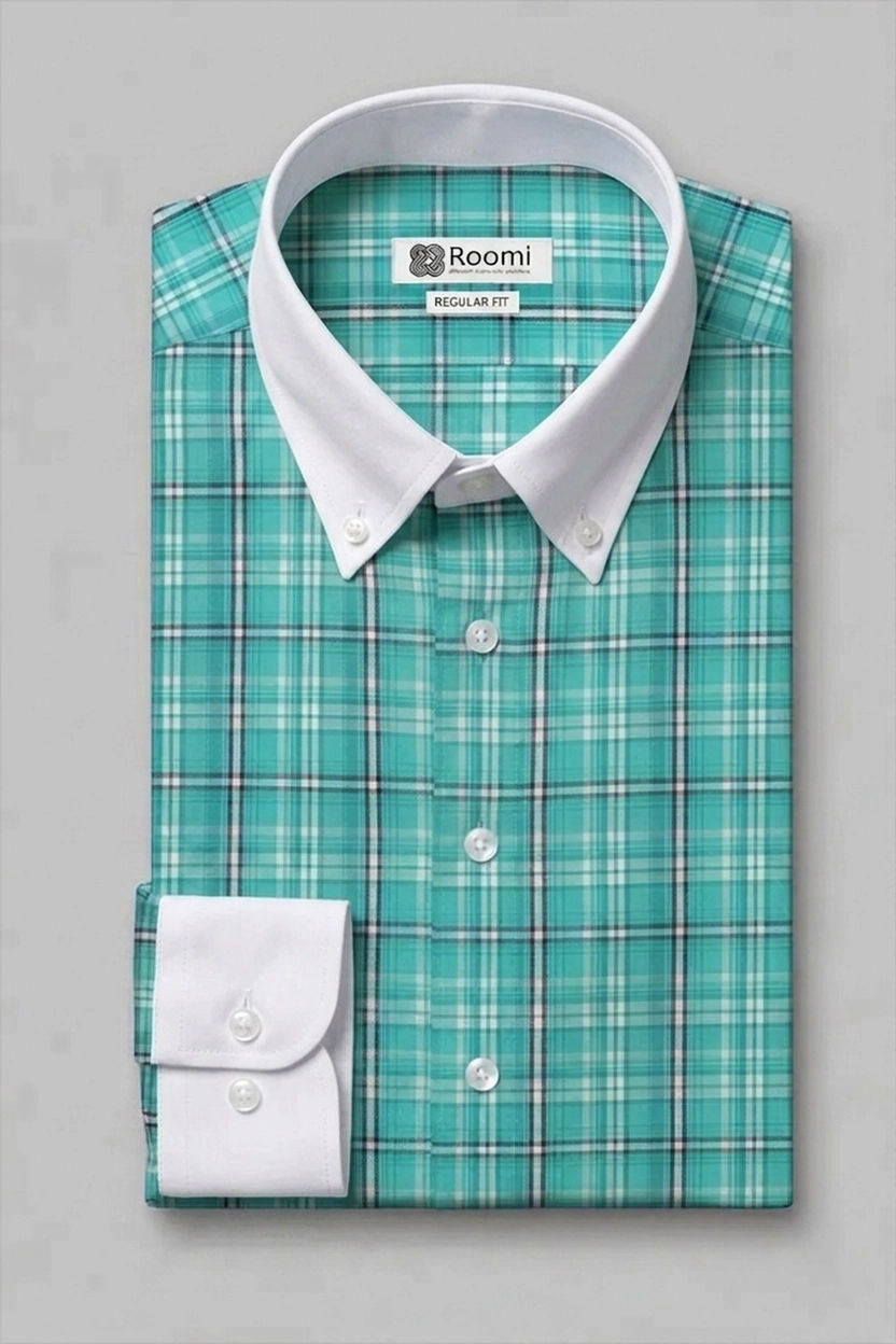 MINT BREEZE PLAID SHIRT