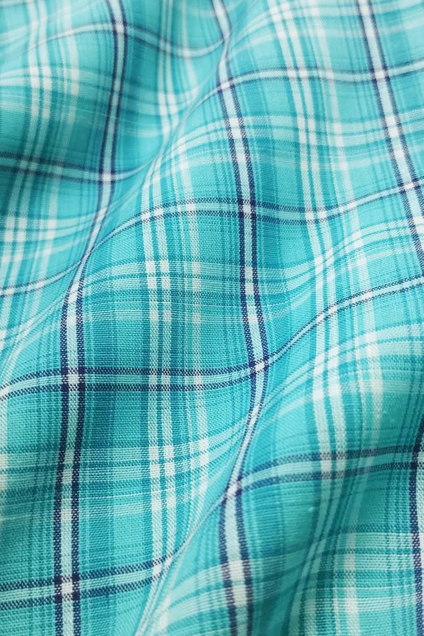 REFINED AQUAMARINE PLAID CHECK
