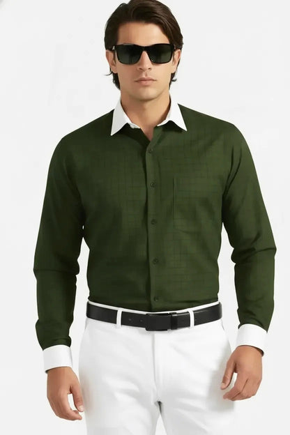 RUGGED OLIVE TATTERSALL SHIRT