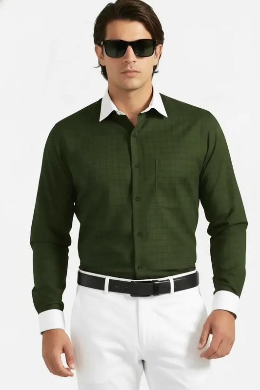 RUGGED OLIVE TATTERSALL SHIRT