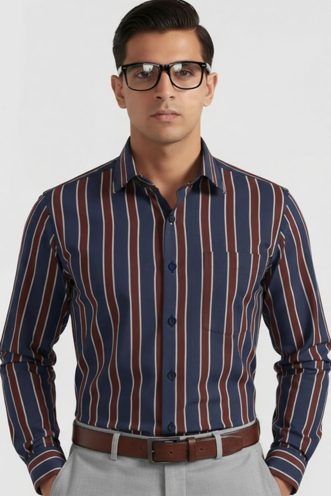 ROYAL STRIPE EXECUTIVE SHIRT