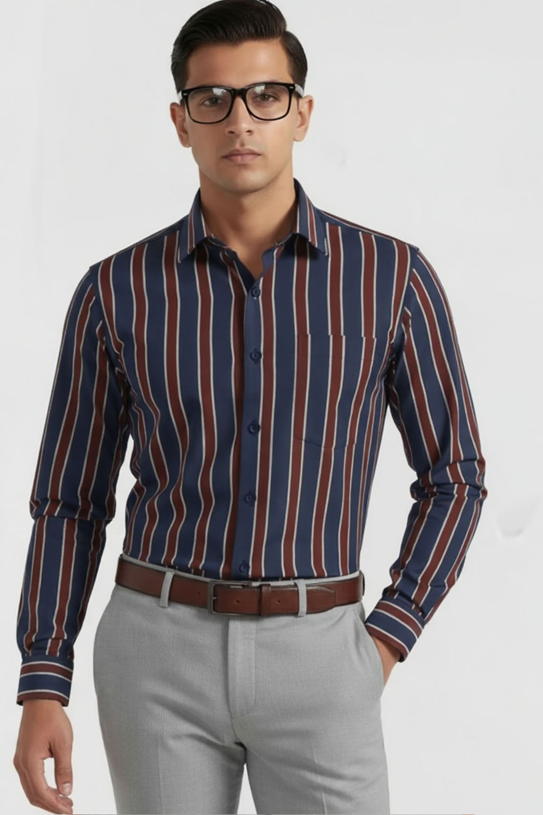 ROYAL STRIPE EXECUTIVE SHIRT